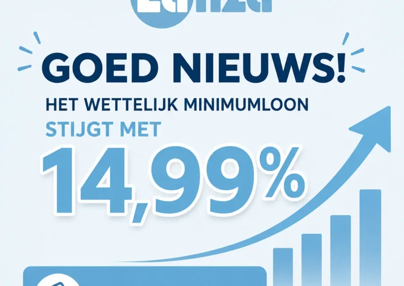 Goed nieuws: het minimumloon stijgt met 14,99%!